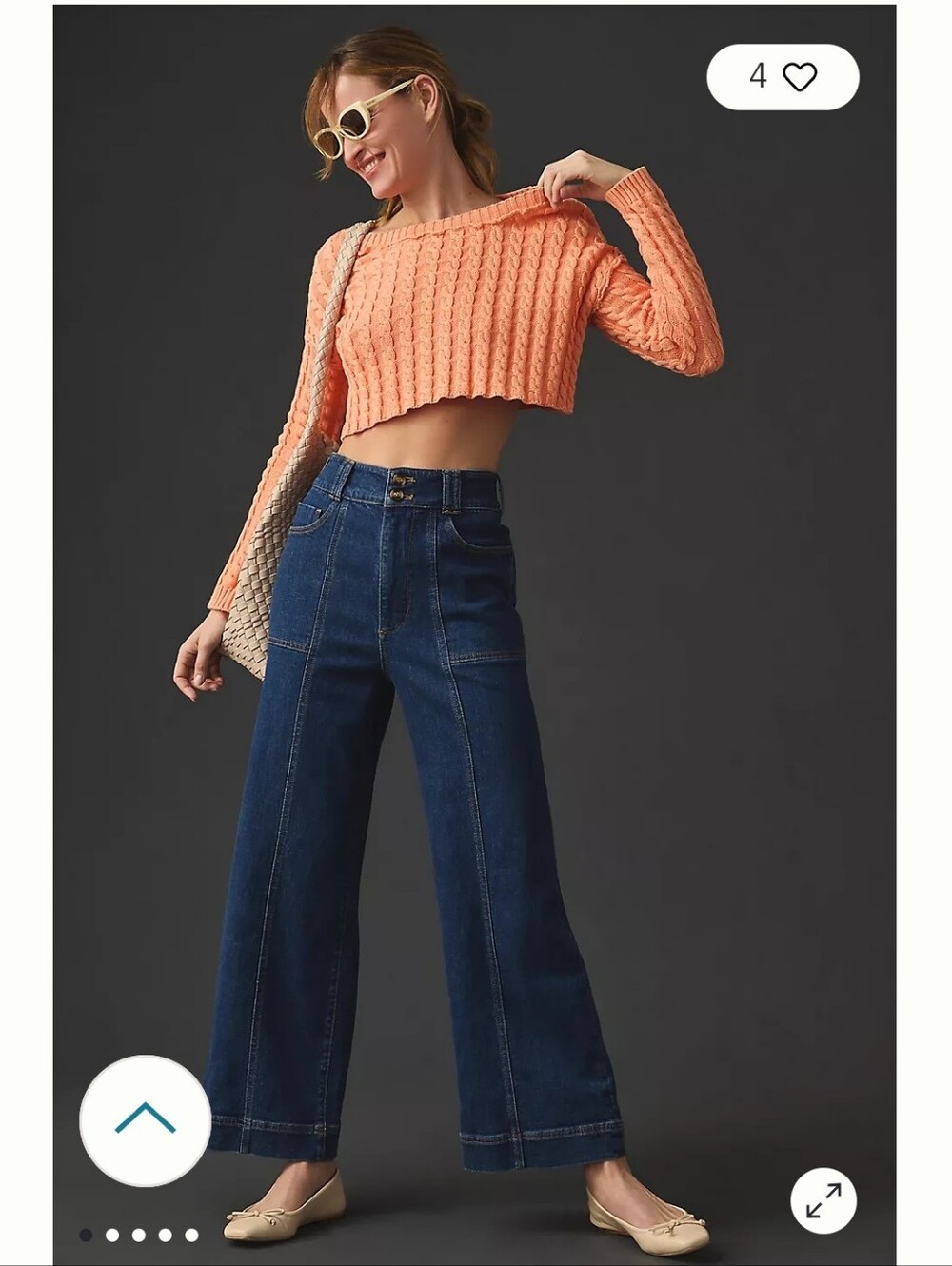 Pilcro Cropped The Skipper High Waisted Jeans With 32" Waist
